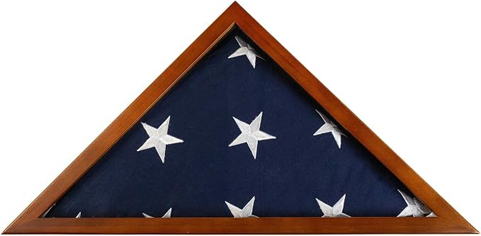 TOPFLAGS Case for Burial Flag with American Flags Cotton US 5x9.5 Ft Embroidered Stars Display Heavy Duty USA Banner Indoor with Brass Grommets USA TOP FLAGS, INC