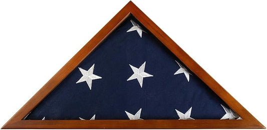 TOPFLAGS Case for Burial Flag with American Flags Cotton US 5x9.5 Ft Embroidered Stars Display Heavy Duty USA Banner Indoor with Brass Grommets USA TOP FLAGS, INC