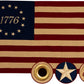 Vintage 1776 Betsy Ross Flag 3X5 Ft 100% Cotton, Embroidered Stars Tea Stained American Flag, Outdoor Heavy Duty 13 Star Historical Banner with 2 Brass Grommets