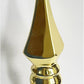 Gold Square Spear Zinc Alloy for Indoor Flag Pole Topper or Parade Flagpole Finial Topper, for 1-inch Diameter Flagpoles