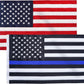 American Flag and Thin Blue Line Flags 3x5 Ft Combo Pack - Embroidered Stars US Flags or Outside Heavy Duty Outdoor