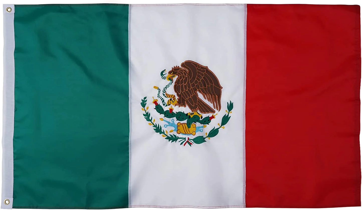 Mexican Flag Double Side 3x5 Mexico Flags MX Bandera de National Flag Outdoor