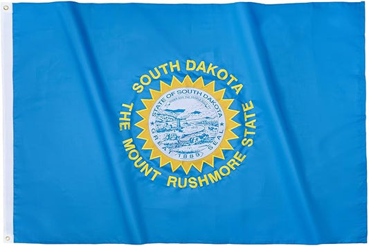 TOPFLAGS South Dakota Flag 4x6 Outdoor SD State Flags Embroidered Flag Heavy Duty Sewn Stripes with 2 Brass Grommets USA TOP FLAGS, INC
