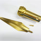 Gold Square Copper Spear for Indoor Flag Pole Topper or Parade Flagpole Finial Topper, for 1-inch Diameter Flagpoles