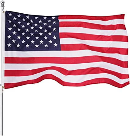American Flag 3X5 Ft US Flags Double Sided - Made in USA Heavy Duty Outdoor All Weather Unite States Flag with 2 Brass Grommets for Indoor/ Outside