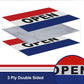 TOPFLAGS Open Flags for Businesses, Open Flag 3x5 Outdoor Double Sided, Durable Polyester and 4 Rows Stitches with 2 Brass Grommets Inside Outside Office Company Boat Banner USA TOP FLAGS, INC
