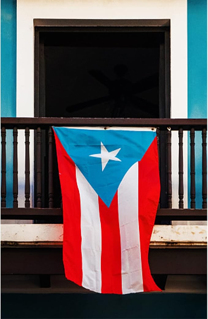 TOPFLAGS Puerto Rico Flag 3x5 Feet Nylon Puerto Rico Nautical Flags Embroidered Stars and Sewn Stripes Fade Resistant Banner Indoor Outdoor USA TOP FLAGS, INC