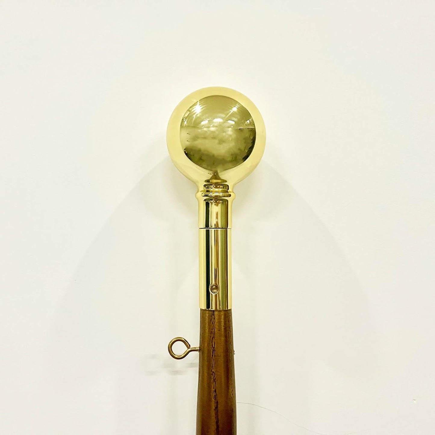 Gold Brass Ball Top Ornament for Indoor Flagpole Finials or Parade Flagpole Finials, for 1-inch Diameter Flagpoles