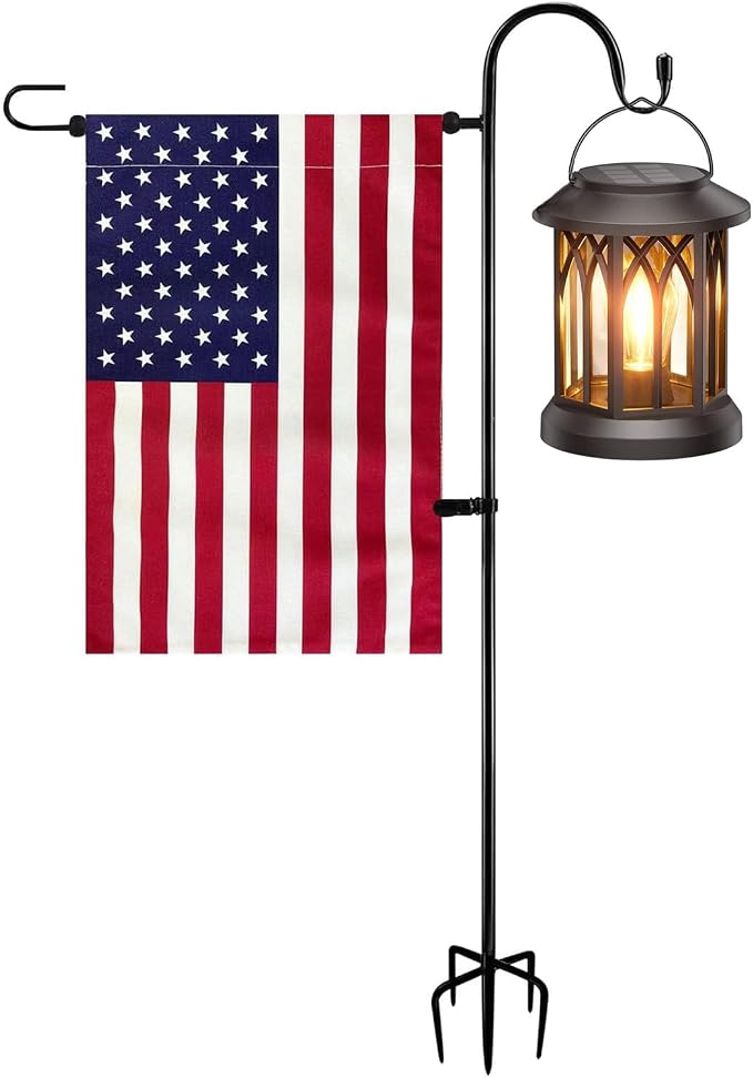 TOPFLAGS Garden Flag Stand with American Flag Garden Flag Metal Yard Flag Holder Pole Stake Small Flag Stands for Garden Flags 12 x 18 USA TOP FLAGS, INC