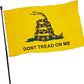 Dont Tread on Me Flag Double Side Snake Flag- Made in USA Don’t Tread on Me Gadsden Flags 3x5 Outdoor (Yellow)