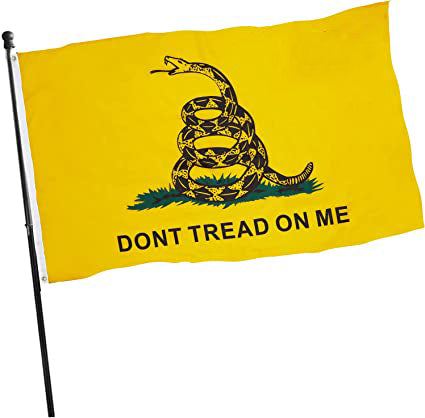 Dont Tread on Me Flag Double Side Snake Flag- Made in USA Don’t Tread on Me Gadsden Flags 3x5 Outdoor (Yellow)