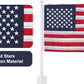 Car Flag 2 Pack American Flag for Car 12x18 Inch US Flags Embroidered Stars Flagpole with Window Clip Heavy Duty Nylon