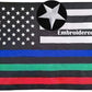 TOPFLAGS Embroidered Thin Blue Red Green Line American Flag 3x5 Outdoor- Police Firefighter Military American Flags- USA Flag Support Fire Military Law Enforcement Officers USA TOP FLAGS, INC