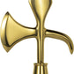 Gold Brass Battle Axe for Indoor Flag Pole Topper or Parade Flagpole Finial Topper, for 1-inch Diameter Flagpoles