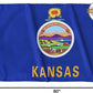 TOPFLAGS Kansas Flag 3x5 Double Side 3Ply KS State Flags Heavy Duty Outdoor 4 Rows Stitched Edge with 2 Brass Grommets USA TOP FLAGS, INC