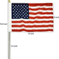 TOPFLAGS 8x12 Small American Flag on Stick 12 Pack Mini US Flags 8x12 Inch Metal Handheld Pole for Outside 4th of July Memorial Day USA 250th Anniversary Patriotic Decorations USA TOP FLAGS, INC