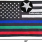 TOPFLAGS Embroidered Thin Blue Red Green Line American Flag 3x5 Outdoor- Police Firefighter Military American Flags- USA Flag Support Fire Military Law Enforcement Officers USA TOP FLAGS, INC