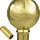 Gold Brass Ball Top Ornament for Indoor Flagpole Finials or Parade Flagpole Finials, for 1-inch Diameter Flagpoles