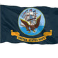 Navy Flag Military US 3x5 Ft - Outdoor Double Sided Made in USA USN Army Flags United States Naval Heavy Duty 3ply Memorial Usa Banner with 2 Grommets USA TOP FLAGS,INC