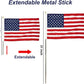 TOPFLAGS 12x18 Small American Flag on Stick 12 Pack Mini US Flags 12x18 Inch Metal Handheld Pole for Outside 4th of July Memorial Day USA 250th Anniversary Patriotic Decorations USA TOP FLAGS, INC