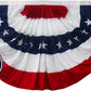 American Bunting USA Flag 3x6 ft Outdoor Embroidered Pleated Fan Flags with 3 Brass Grommets, Patriotic Flag Buntings for Outside for 4th of July Memorial Day Decorations USA TOP FLAGS, INC