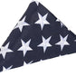 TOPFLAGS Folded American Flag Cotton US Flags 3x5 - New Cotton Fabric Embroidered Stars Heavy Duty USA flag for Indoor Outdoor Sewn Stripes with Brass Grommets Triangle Packaged USA TOP FLAGS, INC