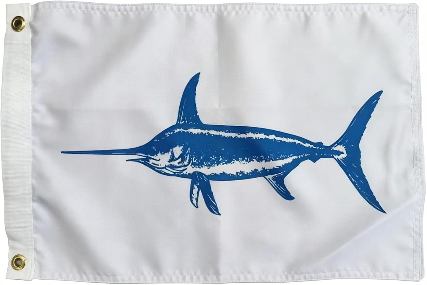 TOPFLAGS Swordfish Fishing Boat Flag 12x18 Inch Double Sided Heavy Duty Fisherman's Catch Flags for Boating | 4 Row Stitched and 2 Brass Grommets USA TOP FLAGS, INC