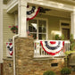 3 Pack American Bunting Flags 3x6 ft for Outdoor, Embroidered USA Bunting Flags with 3 Brass Grommets, US Pleated Fan Flag Patriotic Half Fan for 4th of July 250 Anniversary USA TOP FLAGS, INC