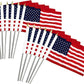 TOPFLAGS 8x12 Small American Flag on Stick 12 Pack Mini US Flags 8x12 Inch Metal Handheld Pole for Outside 4th of July Memorial Day USA 250th Anniversary Patriotic Decorations USA TOP FLAGS, INC