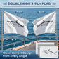 TOPFLAGS  Shark Fishing Boat Flag 12x18 Inch Double Sided Heavy Duty Fisherman's Catch Flags for Boating | 4 Row Stitched and 2 Brass Grommets USA TOP FLAGS, INC