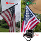 6 Ft Flag Pole Holder for Outside House with American Flag 3x5 Portable Tangle Free Flagpole Kit for Porch Outdoor