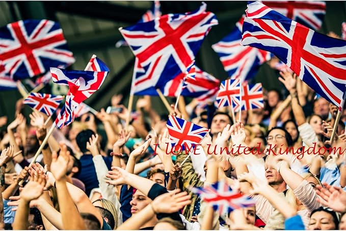 TOPFLAGS British Flag 5x8FT Union Jack UK United Kingdom Flag Embroidered Sewn Stripes Heavy Duty Outside Flags with 2 Thick Brass Grommets USA TOP FLAGS, INC