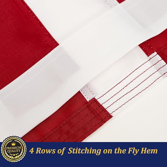 TOPFLAGS American Flag for Outside 3x5 Embroidered Stars US Flags Heavy Duty Outdoor USA Banner Sewn Stripes with Brass Grommets Vibrant Color USA TOP FLAGS, INC