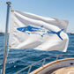 TOPFLAGS Mackerel Boat Flag 12x18 Inch Double Sided Heavy Duty Fishing Flag - Vivid Color Fisherman's Catch Flags for Boating | 4 Row Stitched and 2 Brass Grommets USA TOP FLAGS, INC