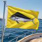 TOPFLAGS Dolphin Fishing Boat Flag 12x18 Inch Double Sided Heavy Duty Fisherman's Catch Flags for Boating | 4 Row Stitched and 2 Brass Grommets USA TOP FLAGS, INC