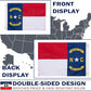 TOPFLAGS North Carolina Flag 12x18 Inch, Double Sided 3-Ply Heavy Duty Polyester - Small NC State Boat Flag, Fade Proof Outdoor Marine Flags with 2 Brass Grommets (NC) USA TOP FLAGS, INC