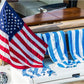 American Flag 12x18 Inches Made in USA, Embroidery 50 Stars Ensign Nautical Small US Boat Flags with 2 Brass Grommets, Heavy Duty Polyester Outdoor Banner for ATV UTV Yacht Golf Cart