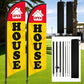 TOPFLAGS  2 Pack Open House Flag Kit 8Ft with Pole Ground Stake Portable Bag for Real Estate Agents - Outdoor Business Feather Flags Sign Banner (Yellow/Red) USA TOP FLAGS, INC