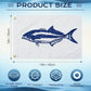 TOPFLAGS Bluefish Boat Flag 12x18 Inch Double Sided Heavy Duty Fishing Flag - Vivid Color Fisherman's Catch Flags for Boating | 4 Row Stitched and 2 Brass Grommets USA TOP FLAGS, INC