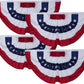 4PCS Pack American Bunting Flags 3x6 ft for Outdoor, Embroidered USA Bunting Flags with 3 Brass Grommets, US Pleated Fan Flag Patriotic Half Fan for 4th of July Memorial Day USA TOP FLAGS, INC