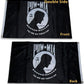 Pow Mia Flag Embroidered 4x6 Outdoor - Heavy Duty Double Sided You are Not Forgotten War Flags 300D Nylon Military Made in USA Pow Flags for Outside (4x6ft)