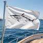 TOPFLAGS  Shark Fishing Boat Flag 12x18 Inch Double Sided Heavy Duty Fisherman's Catch Flags for Boating | 4 Row Stitched and 2 Brass Grommets USA TOP FLAGS, INC