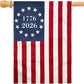 TOPFLAGS 250 Anniversary USA Flag House Flags 1776-2026 Betsy Ross Bennington Garden Flags 13 Star Colonies Double Side 28x40 Inch for Outside American Patriotic Banner USA TOPFLAGS,INC