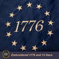 Cotton 1776 Betsy Ross Flag Tea Stained American Flags 3x5 Ft Vintage 13 Stars Colonies Embroidered 1776 Banner Heavy Duty Outdoor for Outside USA TOP FLAGS,INC