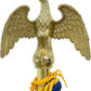 Indoor Flagpole Kit Parade Set with Eagle, 8ft Oak Pole No Flag Included