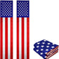 2 Pack: American Pulldown Flag Patriotic Bunting, 50 Embroidered Stars with 5 Fully Sewn Stripes, decorative bunting, 20" x8', Red/White/Blue, Vertical Flag Wall Déco USA TOP FLAGS, INC