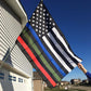 TOPFLAGS Embroidered Thin Blue Red Green Line American Flag 3x5 Outdoor- Police Firefighter Military American Flags- USA Flag Support Fire Military Law Enforcement Officers USA TOP FLAGS, INC