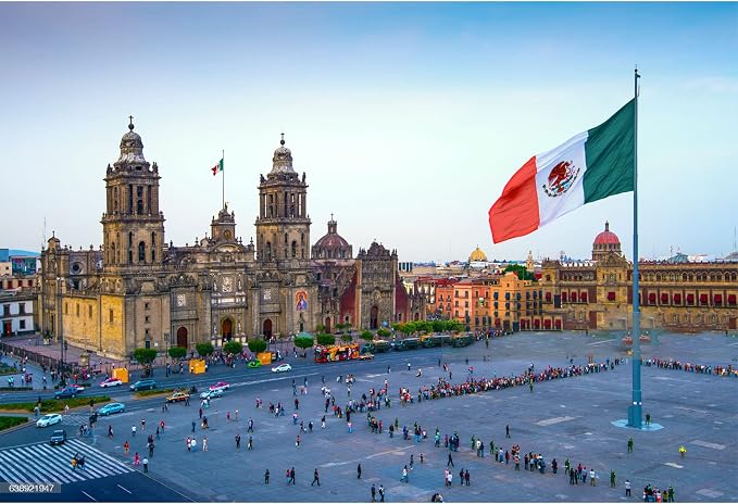 TOPFLAGS Mexican Flag 6x10 Embroidered Mexico Flags Bandera de Large MX Heavy Duty Sewn Stripes with 2 Brass Grommets USA TOP FLAGS, INC