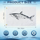 TOPFLAGS  Shark Fishing Boat Flag 12x18 Inch Double Sided Heavy Duty Fisherman's Catch Flags for Boating | 4 Row Stitched and 2 Brass Grommets USA TOP FLAGS, INC