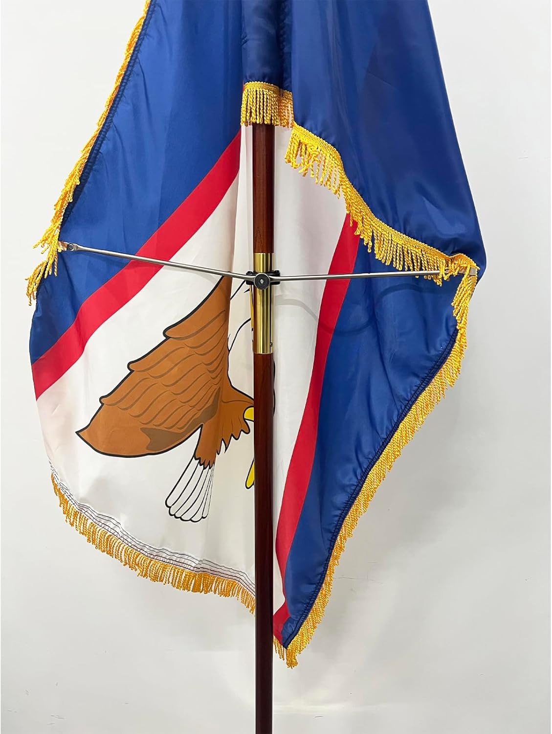 Indoor Flagpole Kit Parade Set with Eagle, 8ft Oak Pole No Flag Included